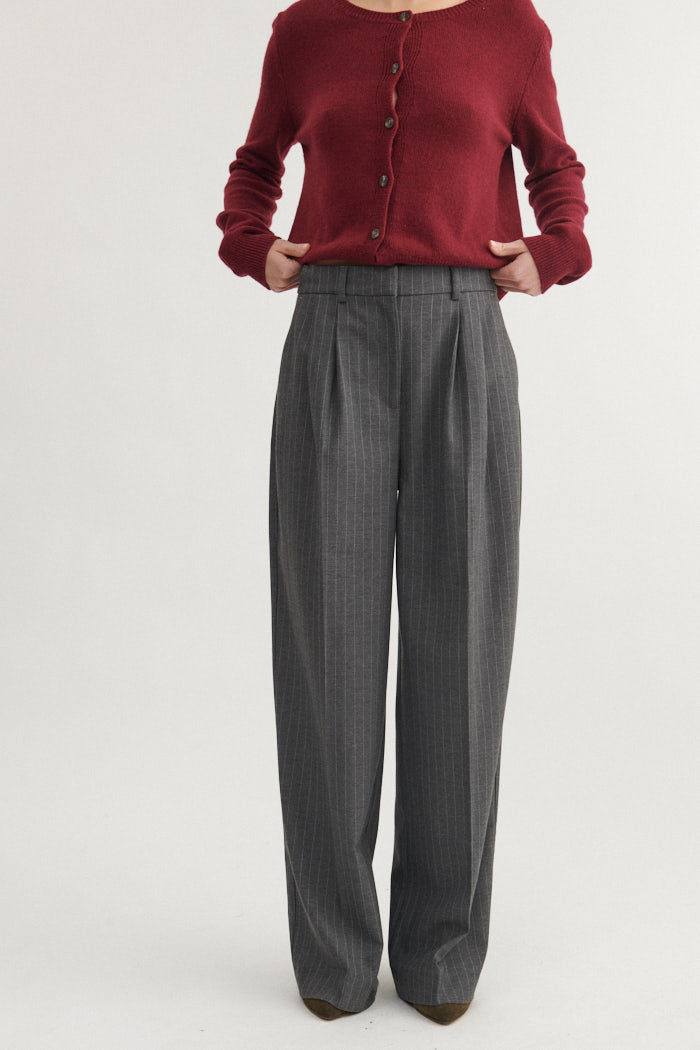 Basic Apparel Marjo Pants Pants 723 D. grey melange / Birch